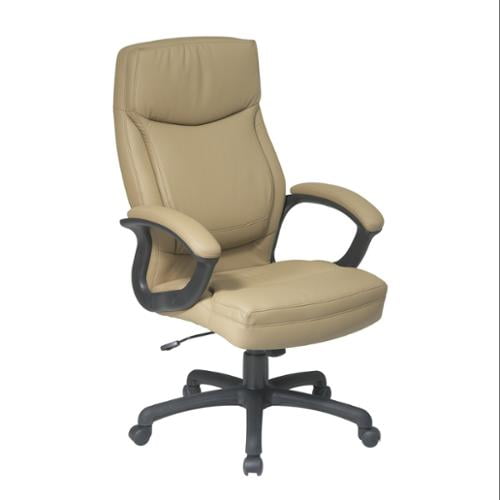 Executive Eco Leather Chair With Color Match Stitching Color Brown Walmart Com Walmart Com