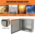 thumbnail image 3 of Yiwa Steel Electrical Junction Box, Outdoor IP66 Waterproof & Dustproof Enclosure with Lock and Mounting Plate, 3 of 6