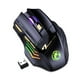 thumbnail image 2 of Inteprter Ratón óptico inalámbrico recargable con receptor USB RGB Quiet Gaming Computer Mouse Driver-free para computadora de escritorio PC Juegos de teclado y mouse para computadora, 2 of 6