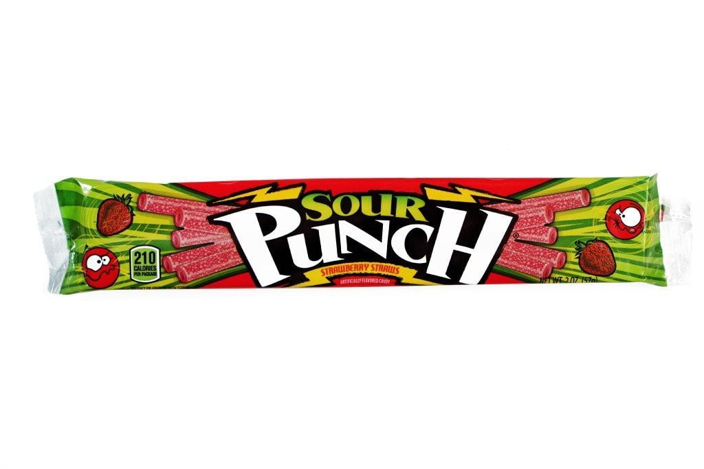 144 PACKS : American Licorice Sour Punch Straws, Strawberry, 2-Ounce Boxes by