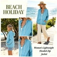 thumbnail image 2 of Women's Lightweight Breathable Upf Sun Protection Jacket Long Sleeve with Zippered Front and Double Pockets for Hiking Travel Beach Casual Daily Wear Fashion Essential Gift for Women | CSEONE, 2 of 9