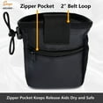 thumbnail image 4 of SUNYA Quick Release Pouch & Finger Tab Bag, Multiple Pockets for Storage of Release Aids & Archery Accessories, Fit for Arrow Quiver Belt with Quick Drawstring Closure (Black)…, 4 of 8