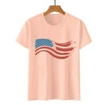 thumbnail image 5 of KALE 4th of July Short Sleeve Shirts for Women American Flag Patriotic 2D Independence Day Print Casual Sports T Shirt Y2K Clothes Pink XXXL, 5 of 7