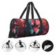 thumbnail image 3 of Balery Red Flame Wolf Head Bolsa de Gimnasio para Mujeres y Hombres, Bolsa de Viaje Impermeable, Bolsa de Fin de Semana con Compartimento para Zapatos y Bolsillo Húmedo, 3 of 6
