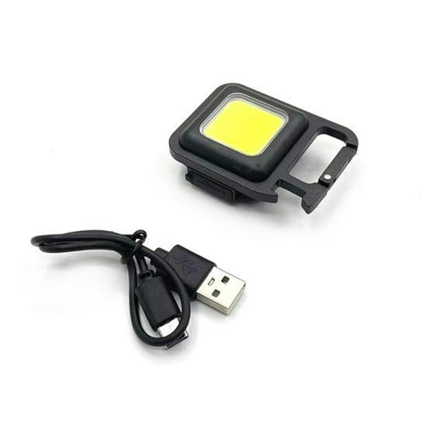 Cateissary Mini linterna de luz LED portátil, llavero de bolsillo, ajustable, resistente al agua, recargable por USB, lámpara COB, linterna de Camping Iluminación y accesorios Cateissary HA074345-01