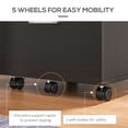thumbnail image 3 of Black 2-Drawer Mobile File Cabinet with Wheels - Vertical & Letter Filing - Compact Under Desk Storage for Home Office & Study - 15.6" x 15.4" x 23", 3 of 7