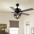 thumbnail image 4 of JONATHAN Y Jasper 52" 2-Light Farmhouse Industrial Iron Dome Shade LED Ceiling Fan With Remote, Black, 4 of 8