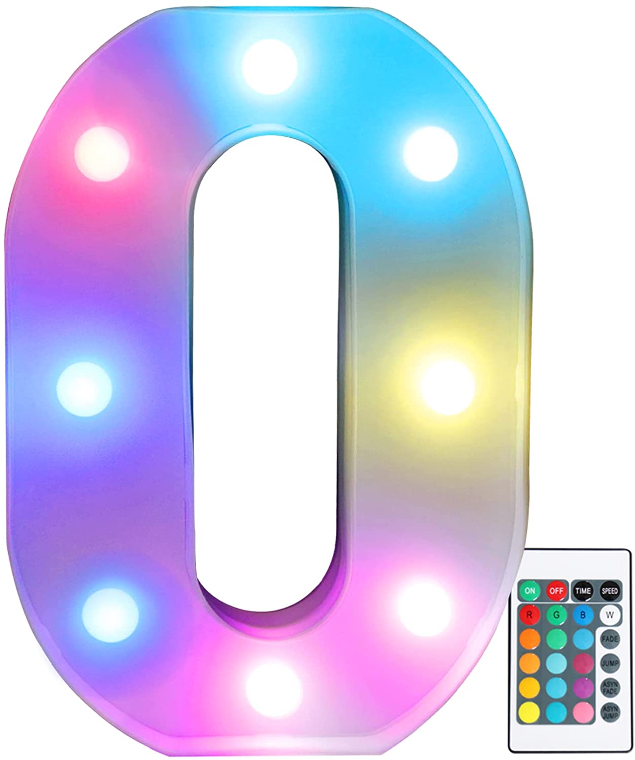 Colorful Light Up Numbers with Remote,Color Changing LED Marquee Number
