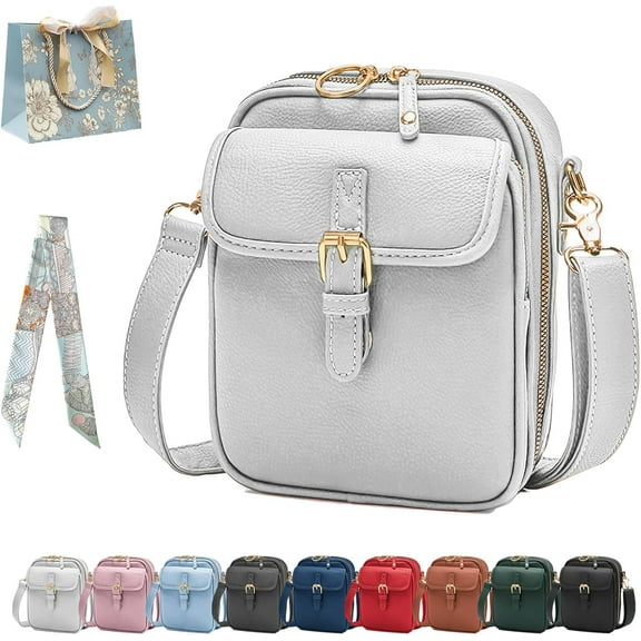 Urvashi Crossbody Leather Bag, Anti Theft Shoulder Bags Built In Wallet, Large Capacity with 10 Card Slots