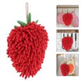 thumbnail image 2 of Shisuyan Chenille Strawberry Hand Towel Ball Red For Household Users Home Use 1Pack, 2 of 8