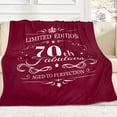 thumbnail image 2 of 70th Birthday Gifts for Women, Gifts for 70 Year Old Woman, Fabulous 70th Birthday Decoration for Women, 70 Year Old Birthday Gifts for Woman Throw Blanket 60"X50", 2 of 10