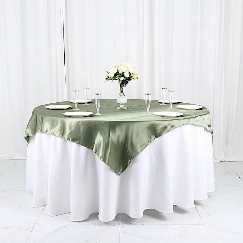 BalsaCircle 60" x 60" Nude Square Satin Table Overlays Wedding Catering ...