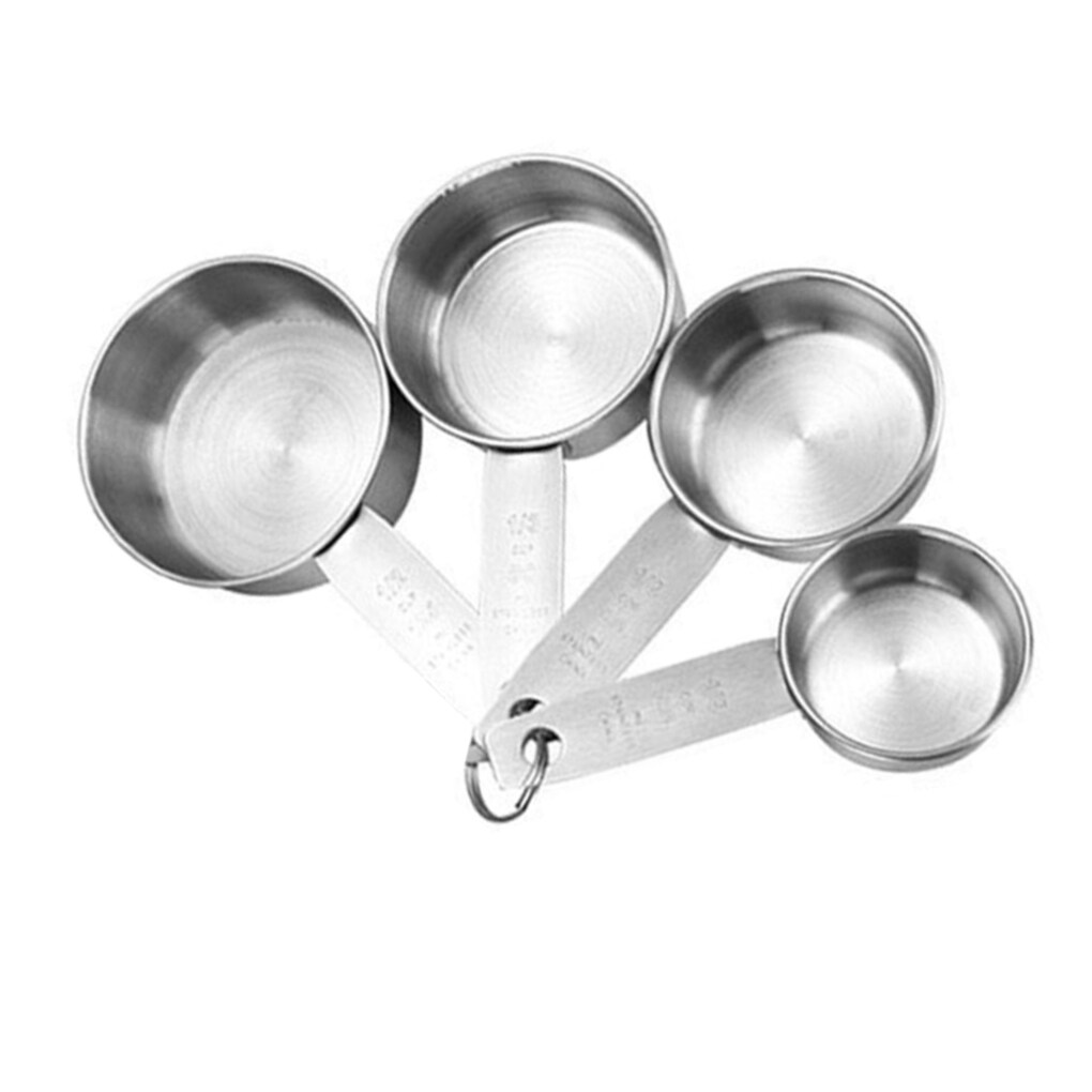 DRASHOME Measuring Cups Set Stainless Steel Kitchen Seasoning Baking Tool with Scale, 4Pcs Measuring Cups Kit - image 3 of 10