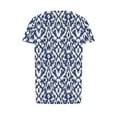 thumbnail image 4 of Quinlirra Summer Shirts for Women Fashionable Women's Casual Short Sleeved Loose Round Neck Printed Top, 4 of 5