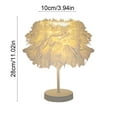 thumbnail image 3 of Elainilye Feather Table Lamp, High-End Luxurious Bedside Lamp for Wedding Room Decoration, Girly Bedroom Lighting, Valentine's Day Decor, Perfect for Nightstand and Dresser, 3 of 6