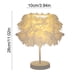 thumbnail image 3 of Lámpara De Mesa De Hierro 1Pcs 11.02x3.94" Iron Table Lamp with White Feather Shade USB Powered Decorative Bedside Lighting for Bedroom or Wedding Decor JASKFLY, 3 of 8