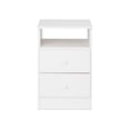 thumbnail image 4 of Wright Home Table de Chevet Moderne en Bois 2 Tiroirs Blanc, 4 of 6