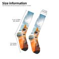 thumbnail image 2 of Susaid Surfing Cat Sun Print Thermal Winter Socks for Men and Women, Warm Crew Hiking Socks, for Boots and Outdoor Activities, 2 of 6