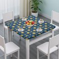 thumbnail image 3 of Blue Sun Moon Star Pattern Square Fitted Tablecloth with Elastic Edge,Square Table Cover,Washable Elastic Table Cover for Home Kitchen Party Decor 36"x36", 3 of 6