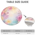 thumbnail image 6 of Colorful Floral Pattern Round Fitted Tablecloth with Elastic Edge,Dining Table Cover Waterproof,Outdoor Round Tablecloth for Camping,Dining,Indoor and Outdoor, 6 of 7