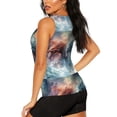thumbnail image 3 of Junzan Ink Style Wave Dragon Pattern Workout Tank Tops for Women Sleeveless Running Loose Fit Yoga Tops Active Shirts Gym Exercise-Large, 3 of 7