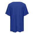 thumbnail image 3 of GaThRRgYP Summer Tops,Womens Blouses and Tops Dressy,Women's Plus Size Solid Color Tops Short Sleeve Round Neck Temperament and Leisure Shirt Tops, 3 of 5