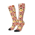 thumbnail image 2 of Fotbe Donut print Women's Men's Novelty Crew Socks Cotton Socks Knee High Socks for Walking,Running,Nurses,Pregnancy, 2 of 9