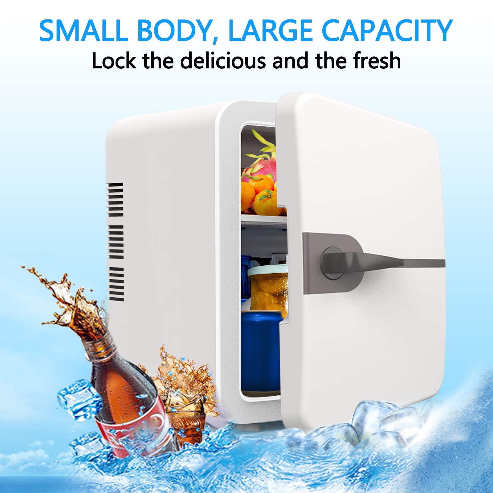 Deeceymbur 6l Car Refrigerator Mini Refrigerator Small Refrigerator Mini Car Refrigerator Car Home Beauty Refrigerator