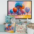 thumbnail image 2 of Designart 'Autumn Colorful Fantasy Trees II' Modern Framed Canvas Wall Art Print, 2 of 5