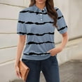 thumbnail image 2 of Outfmvch Women Shirts Short Sleeve Blouses for Women Polo Shirt Golf Shirts Women Women's T-shirts Womens Work Tops Womens Golf Shirt Blue S, 2 of 7