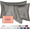 thumbnail image 1 of Fundas de almohada de seda LYSHIN Mulberry, paquete de 2, tamaño queen, 50 x 75 cm, 1 of 7