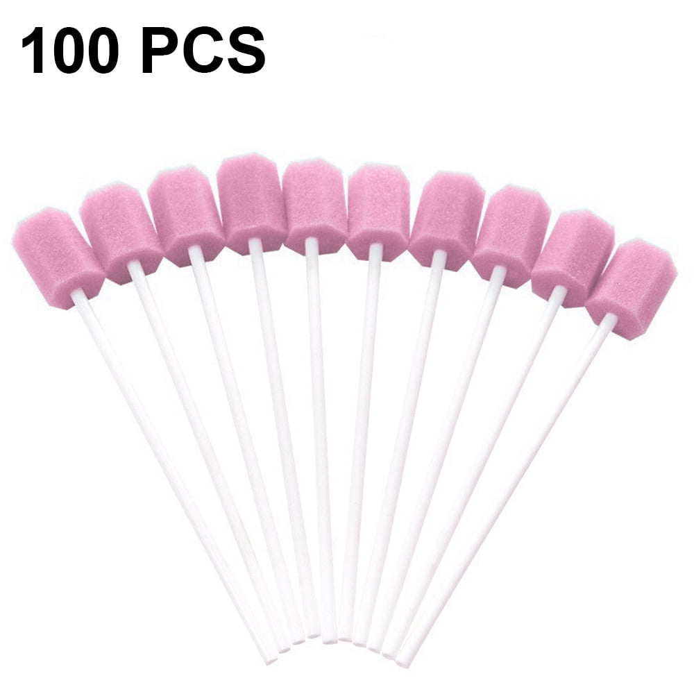 Oral Swabs Disposable 100 Pcs Each Individually Wrapped Swabsticks
