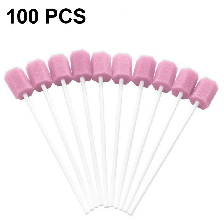 100 Pieces Oral Swabs Disposable Mouth Swabs Sponge Dental Swabsticks  Unflavored for Mouth Cleaning Oral Care Health