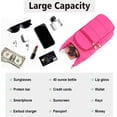 thumbnail image 4 of Water Bottle Holder with Strap Water Bottle Carrier Bag Quilted Puffer Sling Purse Crossbody Hydro Bag for Women Walking, 4 of 6
