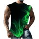 thumbnail image 1 of Hombres Moda Casual Impresión Suéter Cuello Redondo Deportes sin Mangas Tanque, 1 of 5