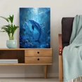thumbnail image 5 of Dolphin School Underwater Scene Canvas Print, Wall Art for Living Room Bedroom Office Hotel Dining Room, 5 of 8