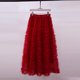 thumbnail image 1 of TaTaai Women Casual Solid Tulle Elastic Waist Layered Cake Skirt Knee Length Street Style Party Wear Lightweight Breathable Non-See-Through Stylish Skirt Gift, 1 of 5