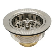 Westbrass 3-1/2" Wing Nut Twist Style Kitchen Drain Basket Strainer, Satin Nickel