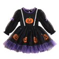 thumbnail image 4 of Toddler for Girls Witch Long Sleeve Tutu Dress Tulle Dresses Kids Girls Dress up Clothes Kids Halloween 3-4 Years, 4 of 6