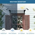 thumbnail image 3 of 2 40"x32" Door Window Awning Exterior, Polycarbonate Cover Entry Door Outdoor Patio Awning Canopy, Front Door Overhang Awning for Sun Shutter, UV, Rain and Snow Protection, Hollow Sheet (Clear Board), 3 of 10