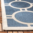 thumbnail image 4 of Safavieh Courtyard Ariel Geometric Indoor/Outdoor Area Rug, Navy/Beige, 6'7" x 9'6", 4 of 9