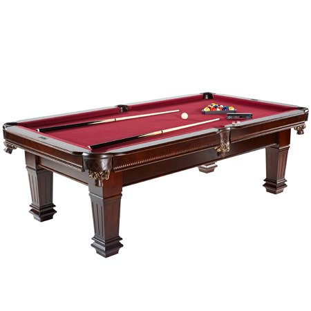 Barrington 100  Solid Wood Pool Table with Cue Set and Accessory Kit  Brown/Red (Box 2 of 2)