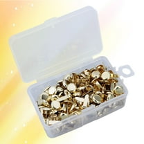 FELTECHELECTR 200Pcs Gold Mini Brads Paper Fasteners Round Metal for Crafts Diy Projects