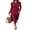 Burgundy, variant on ANRABESS Womens 2026 Spring Long Sleeve Maxi Dress Crewneck Tie Waist Slit Casual Long T Shirt Dresses Winter Trendy Outfits Black XX-Large