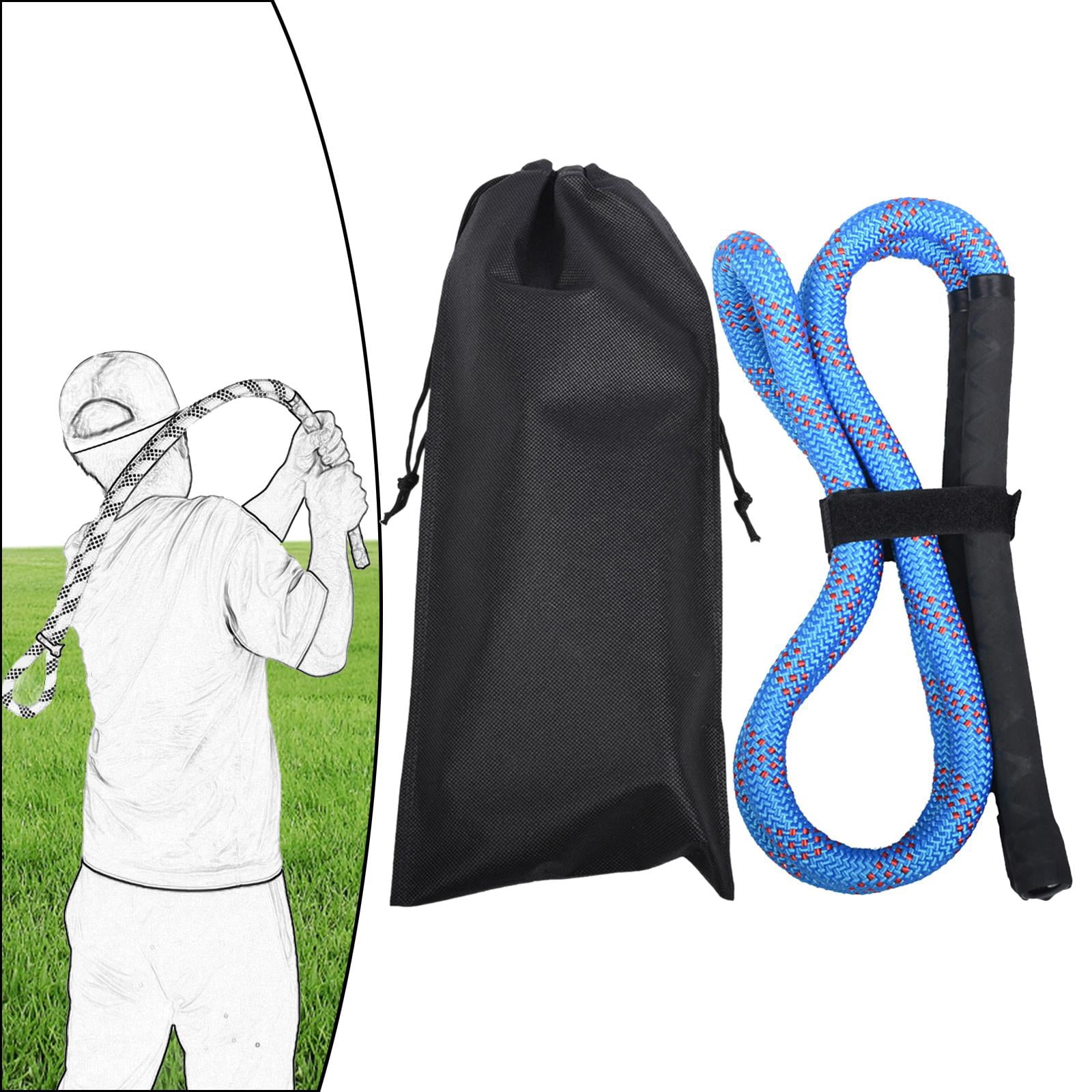 Baoblaze Golf Swing Rope Trainer Golf Practice Anti Slip Grip Golf Swing Blue Rope Black Grip