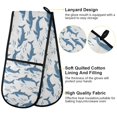 thumbnail image 4 of Dailycode Double Sided Oven Mitt with Loop Heat Resistant Kitchen Long Potholders 7" x 35" Dolphin Swimming, 4 of 6