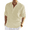 Beige, variant on Ginsiom Men's Cotton Linen Shirt Long Sleeve Henley Shirts Hippie Beach T Shirts for Men