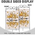 thumbnail image 4 of Welcome Fall Maple Leaves Large Decorative House Flag, Autumn Pumpkin Sunflower Rustic Yard Garden Outside Decor, Thanksgiving Seasonal Farmhouse Outdoor Home Decoration Double Sided 28 x 40, 4 of 6
