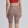 thumbnail image 6 of UVEASISHA Women's Biker Shorts Cross Back cutout workout bottoms High Waisted Stretchy Tummy Control yoga pants butt lifting butterfy soft athletic leggings Purple L, 6 of 7