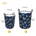 thumbnail image 3 of Fotbe Blue Butterfly Cesto de Ropa con Asas, Cesto Impermeable de Gran Capacidad, Bolsa de Lavado para Dormitorio, Cesto de Ropa con Ruedas y Asas-Small, 3 of 6